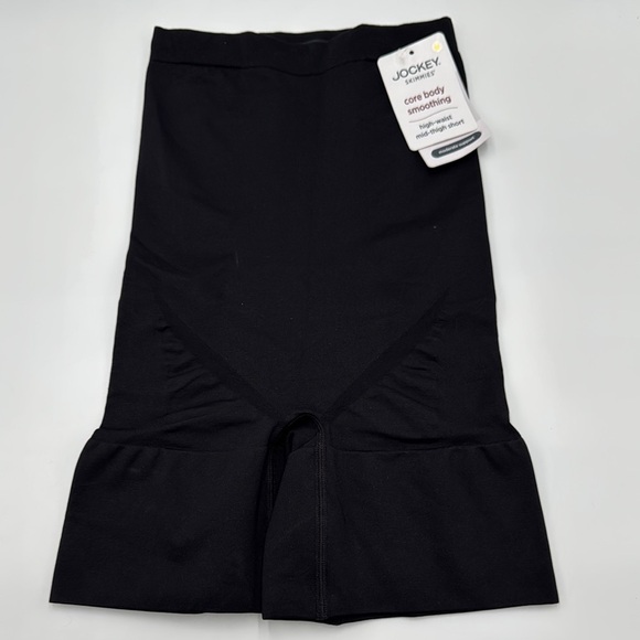 NWT Jockey Skimmies High-Waist Mid-Thigh Shaper Shorts – Black, Size M - Picture 1 of 11